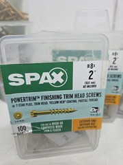 SPAX 2″ Exterior/Interior Power-Trim Finish Head Wood & PVC Screws 400 pcs