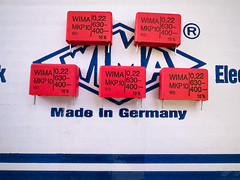 5PCS MKP 10 220nF WIMA 0.22uF 630V/400V Metallized Polypropylene Capacitor 10%