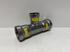 Viega 1-1/2″ x 1-1/2″ x 1″ MegaPressG #25371 Carbon Steel Tee P1 x P2 x P3