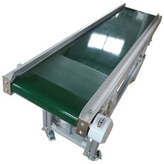 110V 59″×11.8″ Inclined Wall PVC Conveyor Belt Transport Machine Load 66-88Lbs