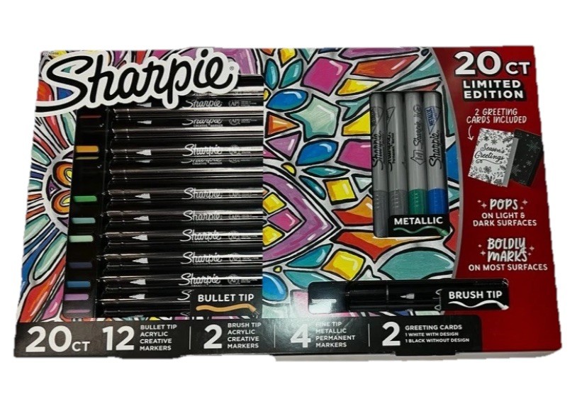 Sharpie Creative Marker Set 20ct – Acrylic Paint Markers Holiday Gift Set – NEW