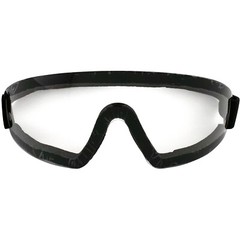 Birdz Eyewear Wing Skydiving & Sports Padded Riding Goggles Black Frame Clear