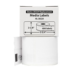 30 Rolls of 400 Media/Badge Labels in Cartons for DYMO® LabelWriters® 30324