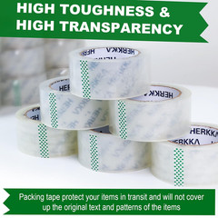 Clear Packing Tape, 24 Rolls Heavy Duty Packaging Tape for Shipping