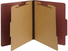 Pendaflex Moisture-Resistant Classification Folders, Letter Size, Red, 10 Count