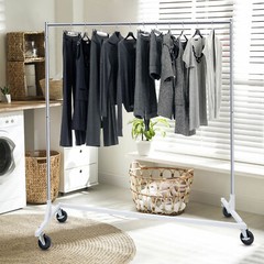 Heavy Duty Clothes Rack Z Base Garment Rack Rolling Clothing Rack on Wheels