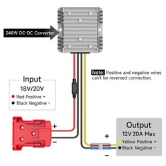 2 pack DC 18V to 12V Step Down Converter Compatible with Milwaukee 18V Battery