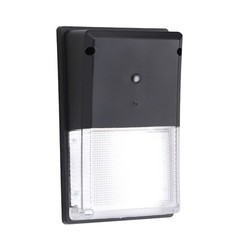 LED Mini Wall Pack with Photocell Watt & Color Selectable (30/20/15W-30/40/50K)