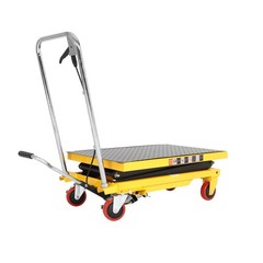 330 lbs Hydraulic Lift Table Cart Manual Double Scissor Lift Table 50″