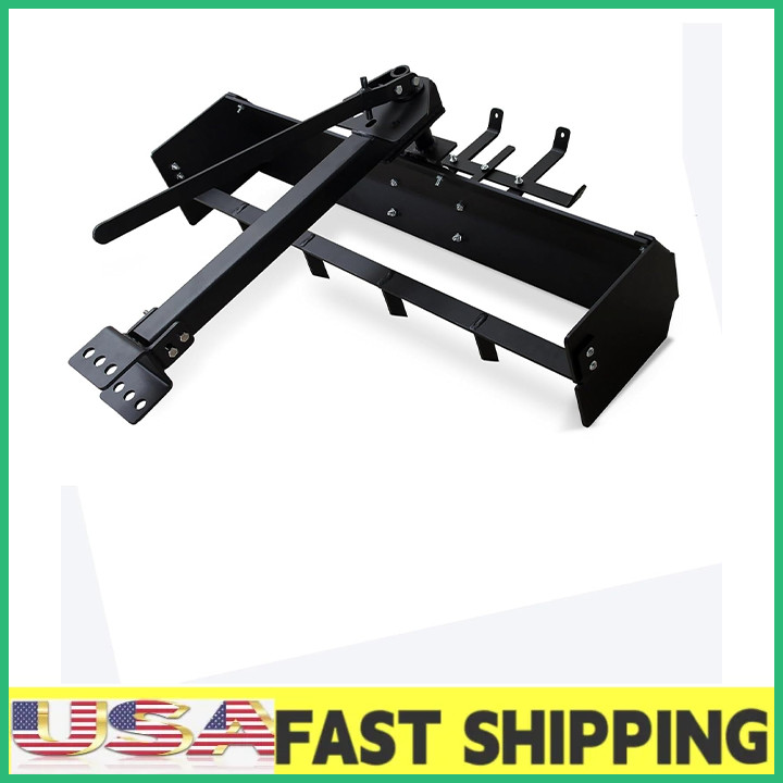 ✨42″Tow Behind Box Scraper,Lawn Tractor Attachments w/Box Blade Hitch Tow,ATVUTV