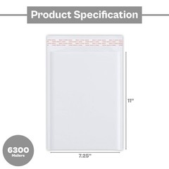 7.25″x12″ White Kraft Bubble Padded Mailers 7.25 x 12 Mailing Envelopes 6300