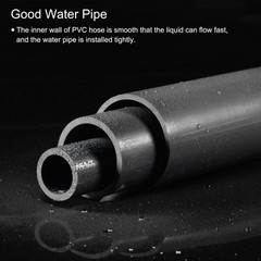 PVC Rigid Round Pipe 45.2mm ID 50mm OD 0.35m Light Grey High Impact