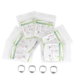 4PCS/Set Dental Ortho 1st Molar Bands Buccal Tube Roth.022 UL/UR/LL/LR 35#-40#