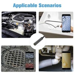 7mm Endoscope Camera with Light Dual-Lens HD Borescope IP67 Inspection Snake Cam