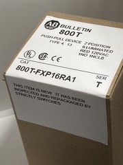 ALLEN BRADLEY 800T-FXP16RA1 PUSH PULL 2 POS ILL RED 120V 1NO/1NCLB SE T NIB