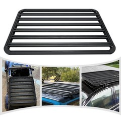 63×43 Universal Aluminum Platform Flat Roof Rack 330lbs Car Top Cargo Carrier