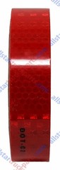 Red DOT-C2 Reflective Tape Conspiciuity Safety Caution Night Trailer Truck Semi