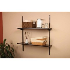 Shelf Board, 200 lb, 5-Shelf, 24 in L, 12 in W, Particleboard Espresso