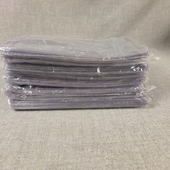 (243) Clear Vinyl Hanging Tag Protectors 7″ x 11″ Insert Size NOS