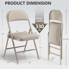 Make Changes Folding Chairs 4 Pack Pu Leather Padded Folding Chairs For Outside