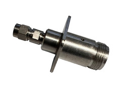 Midwest Microwave RF Fixed Attenuator SMA Male to N Female 3dB 4 Hole Flange