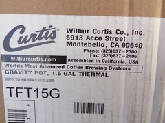Curtis TFT15G FreshTrac Gravity Pot 1.5 Gal Thermal Stainless Coffee Server