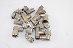 Lot of 12 Type N RF Coaxial Adapters Connectors 90? Elbow T Male Female Mixed