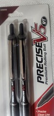 Pens Precise V5 RT Refill Retract black Ink Roll Ball Extra Fine pilot 6×2=12