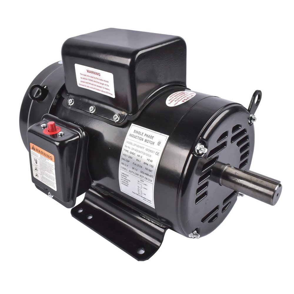 5 HP 1 Phase Electric Compressor Motor 60 HZ Steel Base-Mounted Permanent Magnet