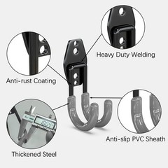 3-H Garage Wall Hooks 10 Pack, Heavy Duty Garage Hooks with Extra Welding Spo…