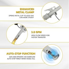 Automatic Fuel Transfer Pump with Auto-Stop, 3.8 Gallon per Min, 51” Extra L…
