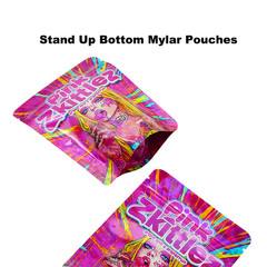 Food Safe 3.5g Stand Up Mylar Bags 100pcs Airtight Resealable Pouches Odor Proof