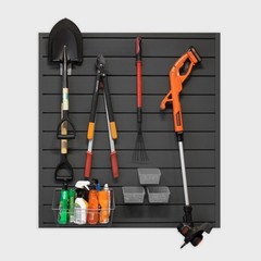 Proslat Charcoal 4×4 Slatwall Panels Garage Organization
