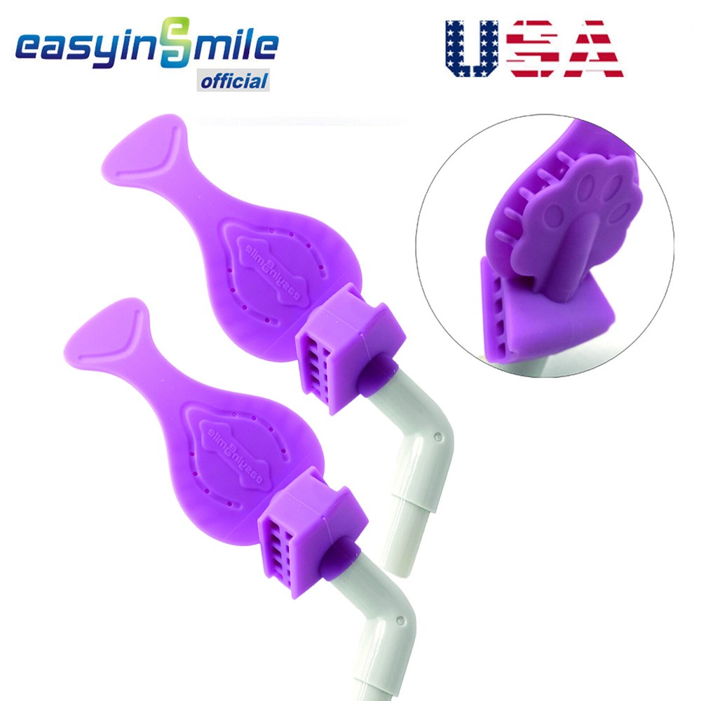 2pcs Dental Bite Block Saliva Ejector Suction Tube Mouth Opener Prop Lip