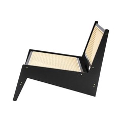 Home Bamboo Chair Bamboo Accent Chair Comfy Bamboo Chairs 53x64x58cm Black