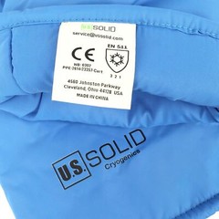 U.S. Solid Cryogenic Gloves Liquid Nitrogen Protection CE EN511 19inch Anti-Slip