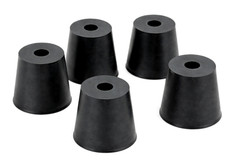 #4 Solid Rubber Stoppers 1 Hole Lab Tapered Plug Bung Cork Fits 13/16″ to 1″ ID