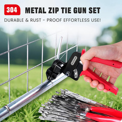 Cable Tie Tool Gun Stainless Steel Cable Tie Tool Repair W/150PCS Metal Zip Ties