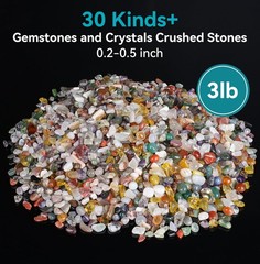 Rahato 800Pcs 3Lb Gemstones And Crystals Set 30 Kinds Crystals Bulk And