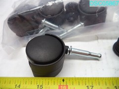 QTY=4: TWIN WHEEL CASTER’S 2″ H X 1-1/2″ OD X 1-1/4″ W STEM 1/4″ X 1-1/2″ L