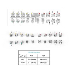1000pcs Dental Orthodontic Brackets MIM Monoblock Mini Roth MBT 0.022″ Hooks 345