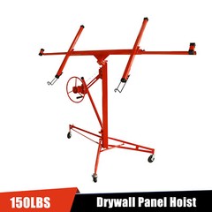 11FT Drywall Lifter Panel Hoist Jack Rolling Caster Construction Lockable 150lbs