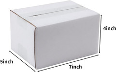 7X5X4 Inches Small White Shipping Boxes Set of 25, Sturdy Cardboard Boxes for Sm
