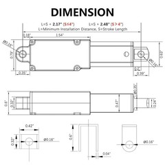 DC 12V Small Mini Micro Linear Actuator 1.2″ 2″ 3″ 4″ Stroke Fast Speed 6inch /s