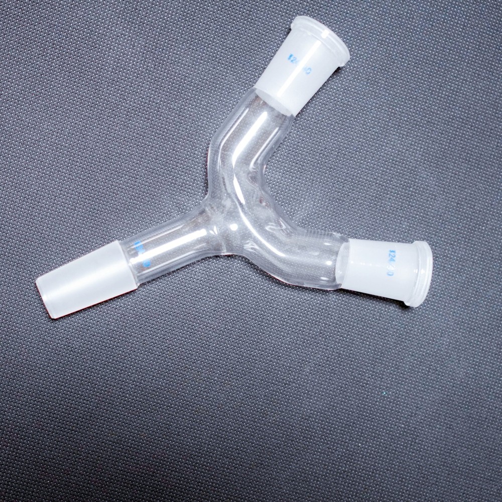 Laboratory glass Y shape & claisen connecting adapter 24/40 lab glass adapter