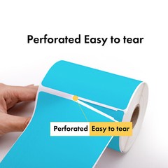 ZEBRA 4×6 COLOR (4″ x 6″) BLUE Direct Thermal Labels – 1″ Core – (4) Rolls/250