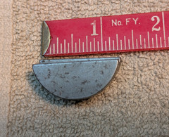 12) 5/16″ Thick Steel Woodruff Keys – Assorted Lengths 1-1/8 to 2″ –