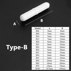 Lab PTFE Magnetic Stir Bars Type A B C Stirrer Bar Rod High Temp Length 4-100mm