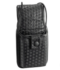Basket Weave Synthetic Leather Universal Radio Holder