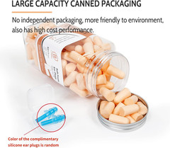 Flesh Color Foam Ear Plugs for Sleeping – 60 Pairs 38Db SNR Noise Reduction Earp